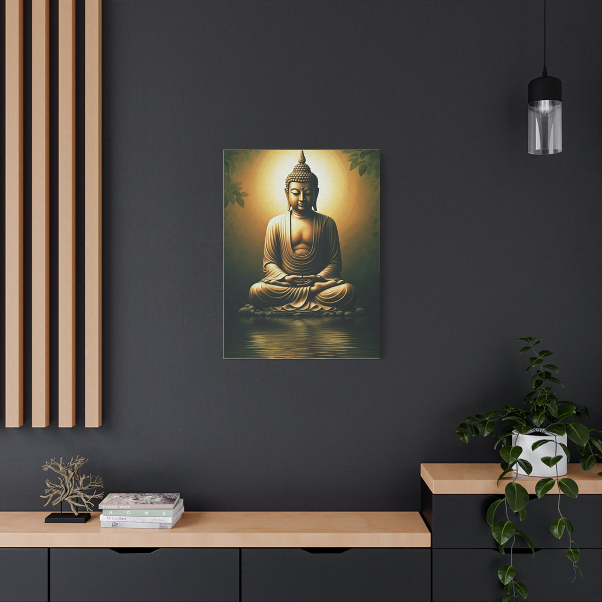 Golden Reflection Buddha Serenity Wall Art & Canvas Prints
