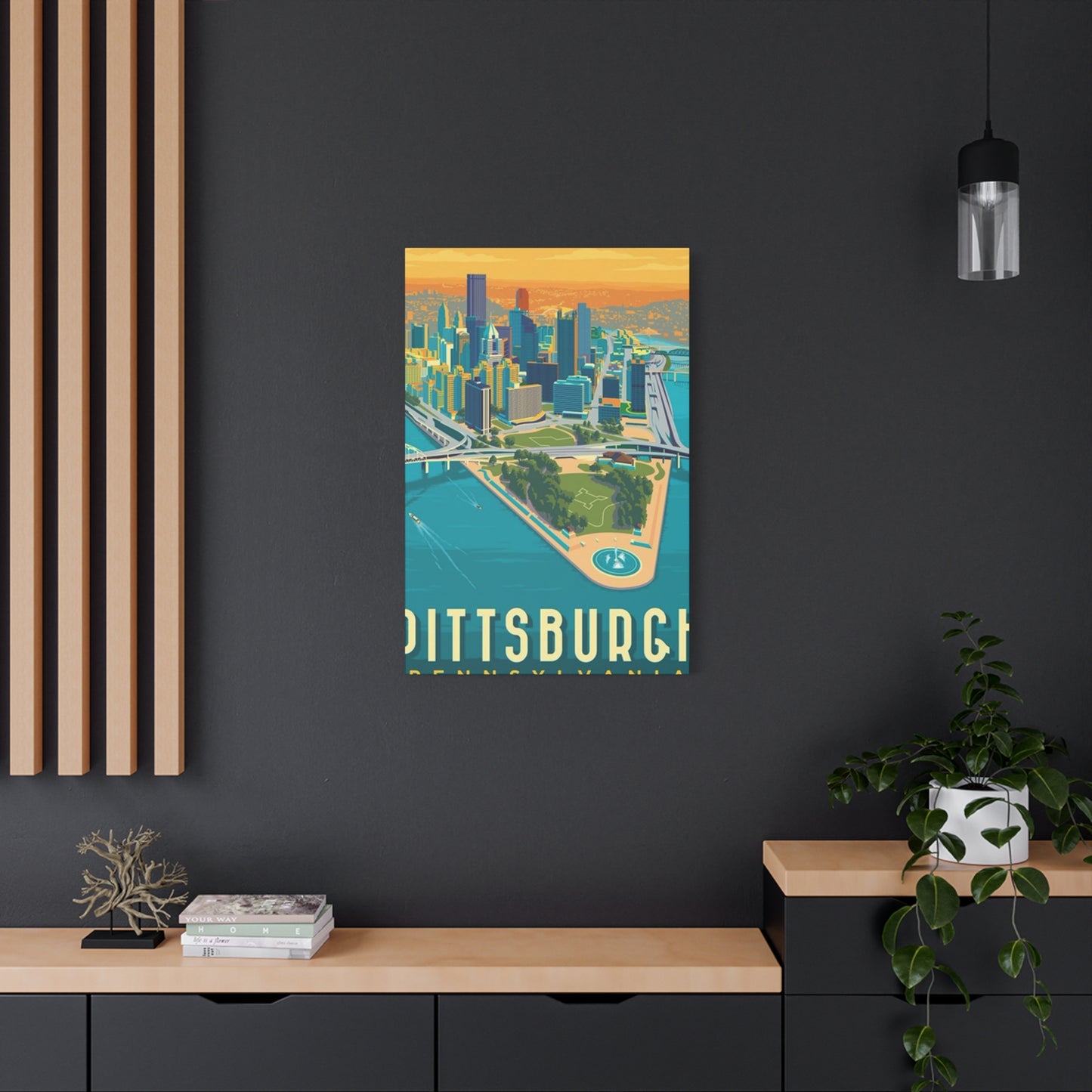 Pittsburgh Graffiti Steel Bridges Poster Wall Art & Canvas Prints