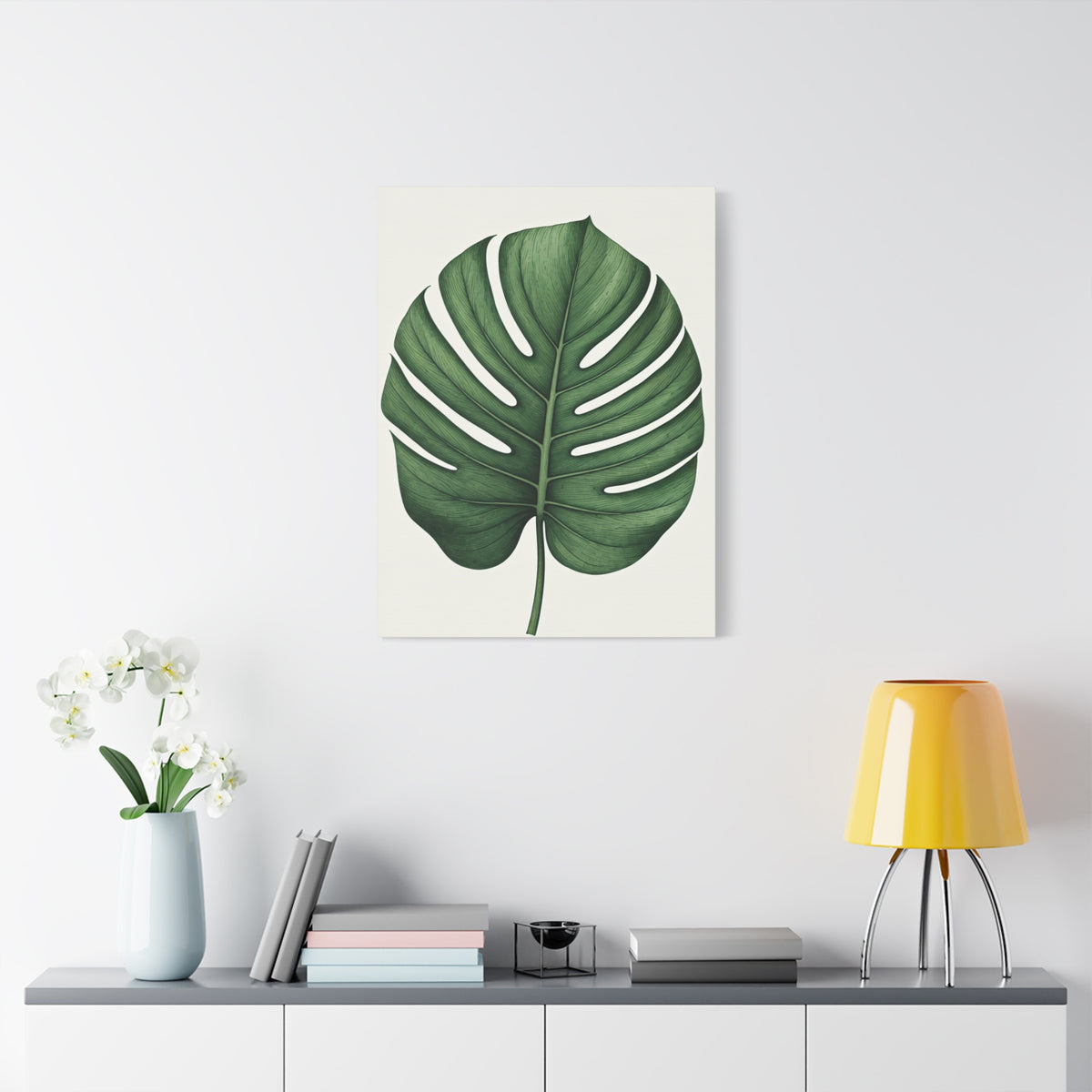 Monstera Leaf Illustration Wall Art & Canvas Prints