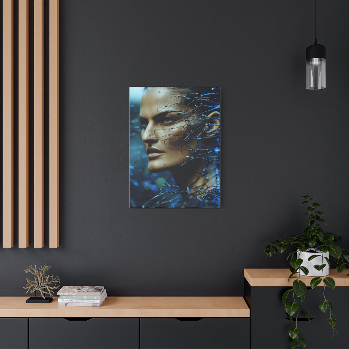Futuristic Cyberpunk Fashion Portrait Wall Art & Canvas Print
