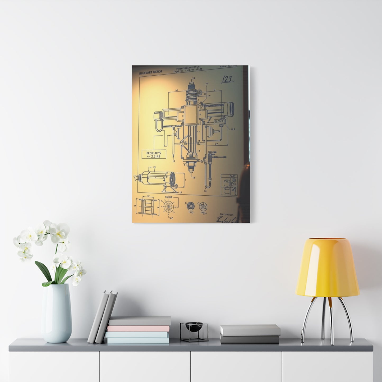 Blueprint & Patent Sketches Art Supreme Canvas Wall Art & Canvas Print