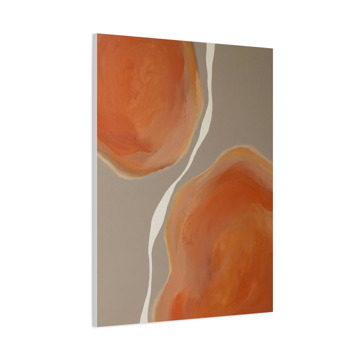 Minimal Tangerine Organic Forms Wall Art & Canvas Print