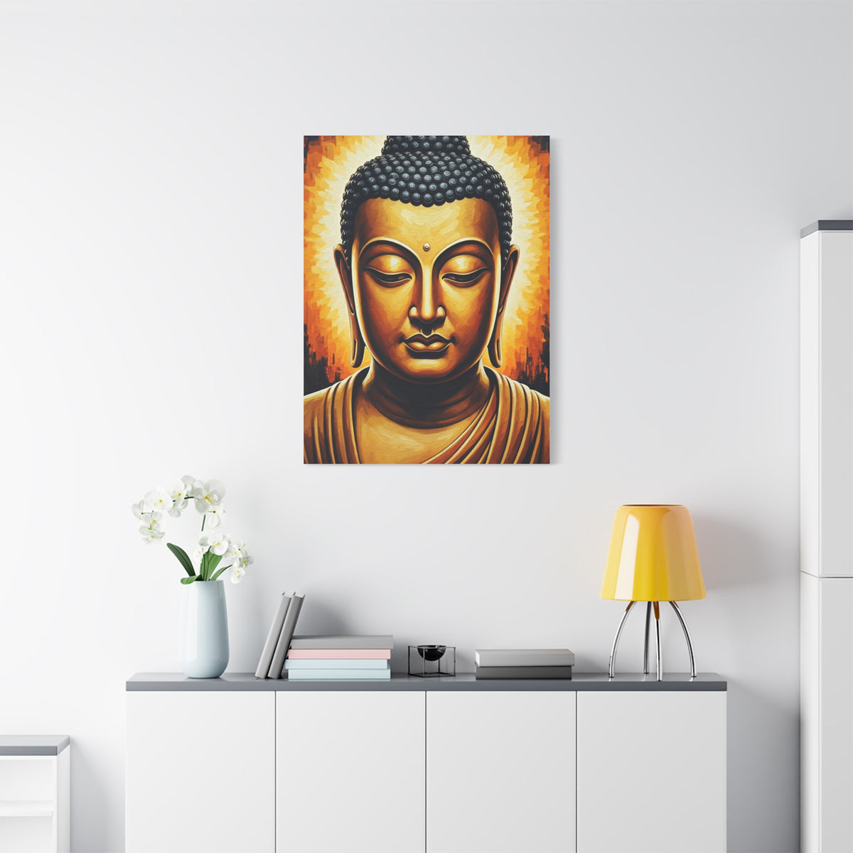 Golden Serenity Buddha Wall Art & Canvas Prints