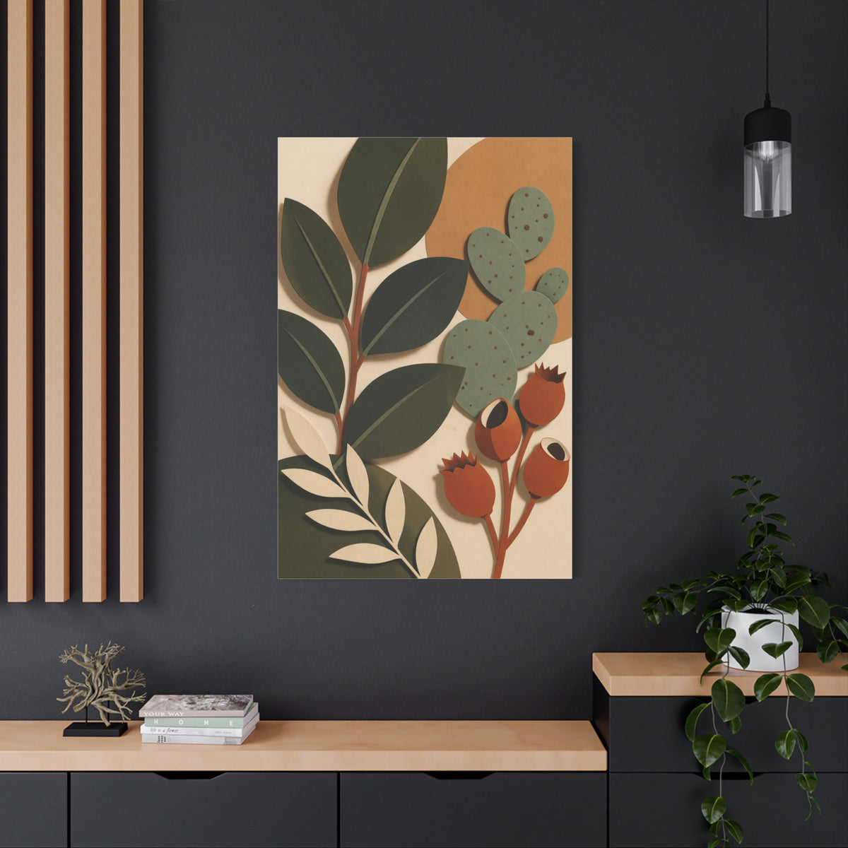 Cut Paper Botanical Modernist Wall Art & Canvas Print