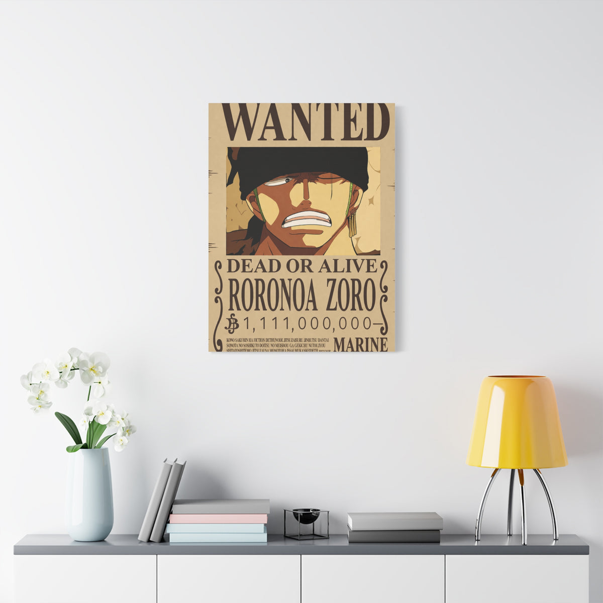 One Piece Roronoa Zoro Wanted Poster Wall Art & Canvas Print