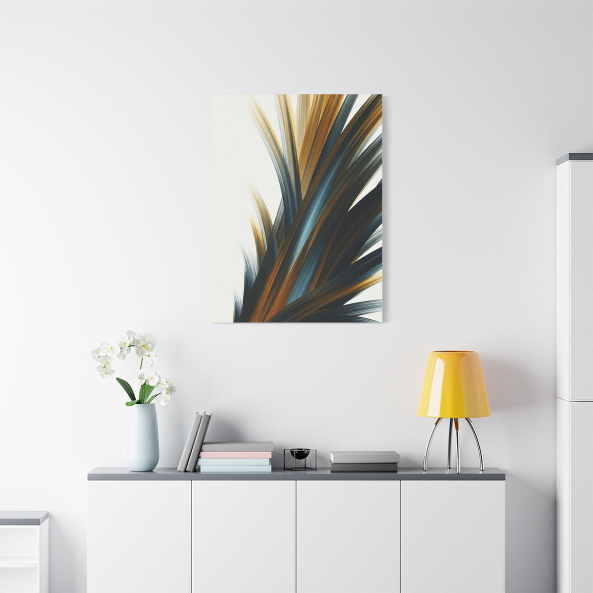 Blue and Gold Abstract Motion Wall Art & Canvas Prints