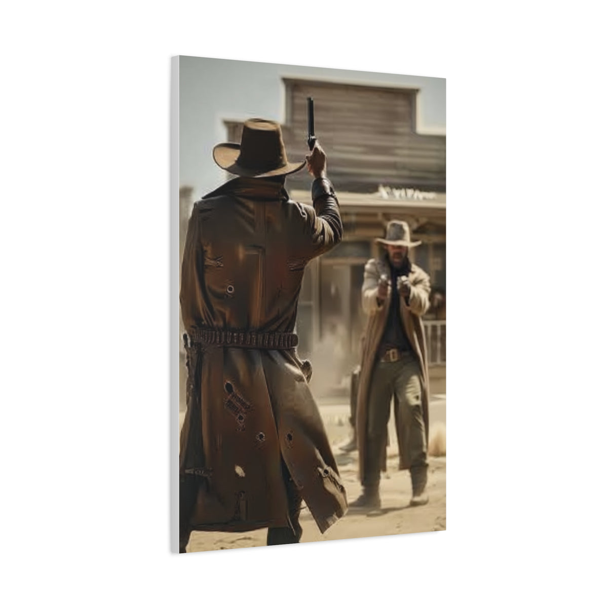 High Noon Gunslinger Duel Wall Art & Canvas Print