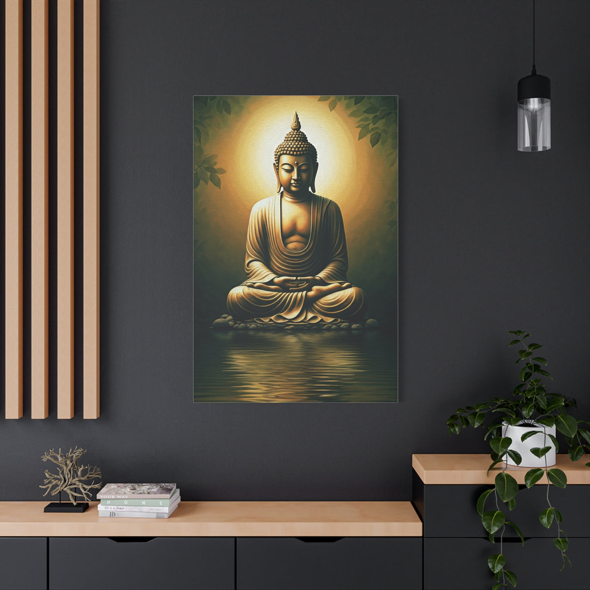Golden Reflection Buddha Serenity Wall Art & Canvas Prints