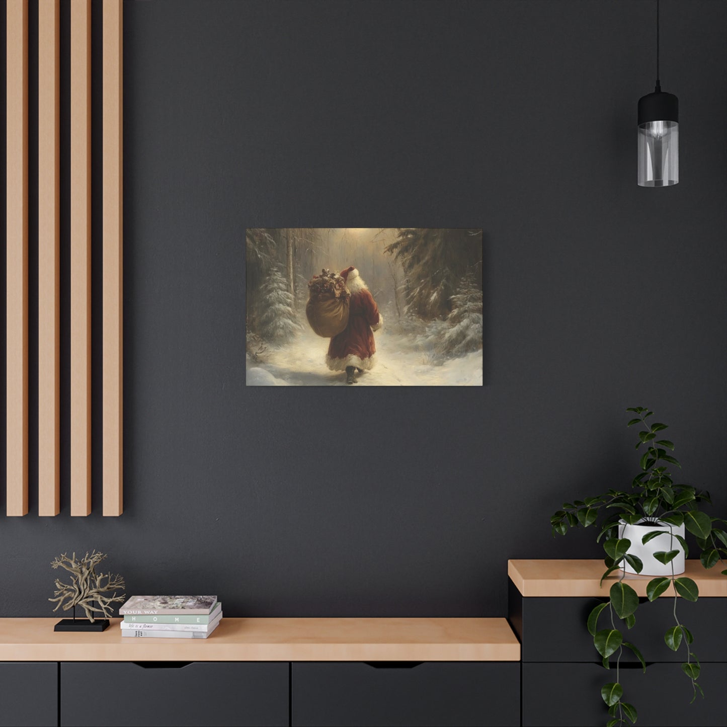 Santa Claus With Gifts Wall Art & Canvas Prints