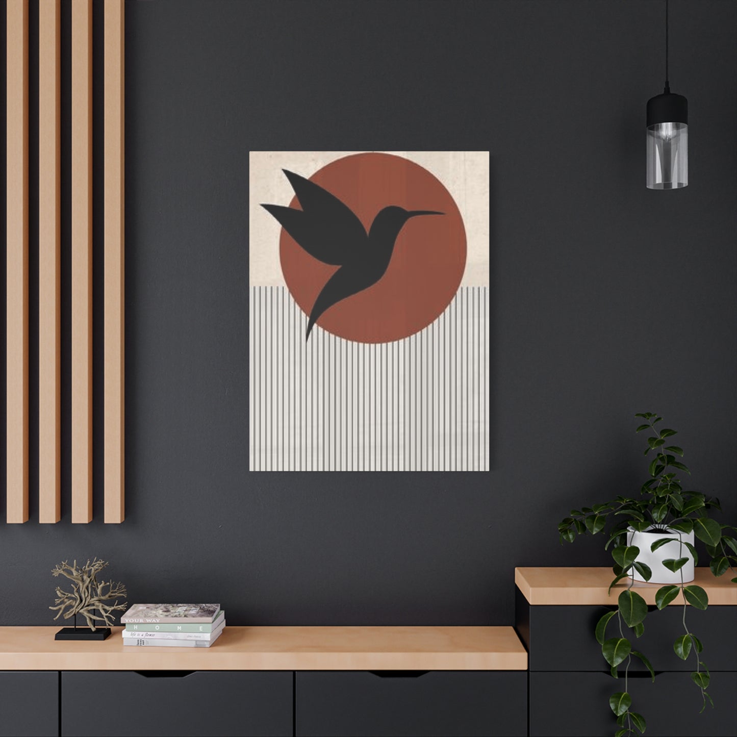 Humming Bird Silhoette Wall Art & Canvas Prints