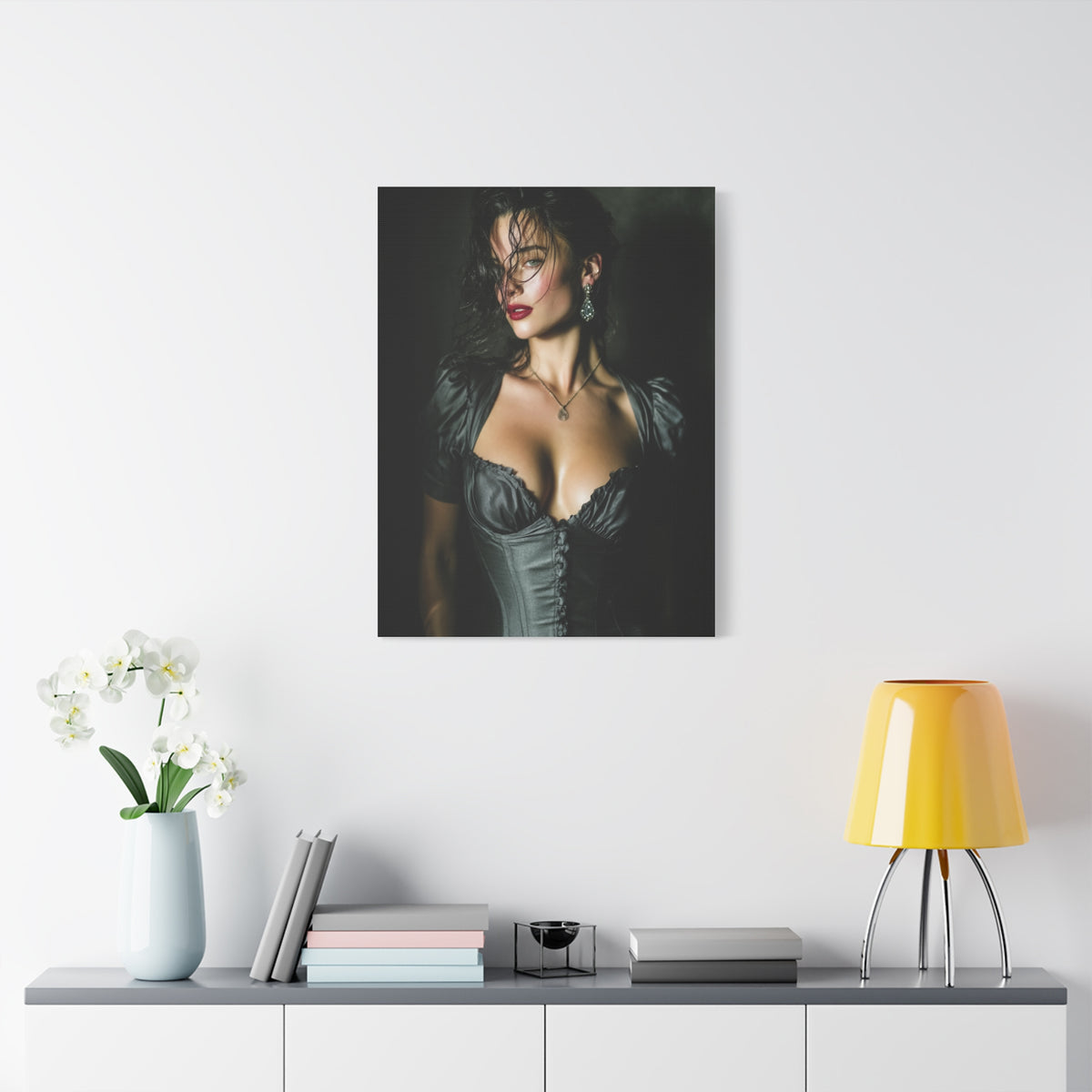High-Fashion Satin Portrait Wall Art & Canvas Print