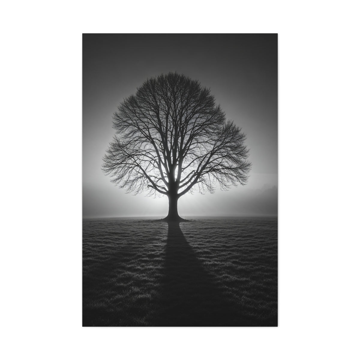 Lone Tree Silhouette Dawn Wall Art & Canvas Prints