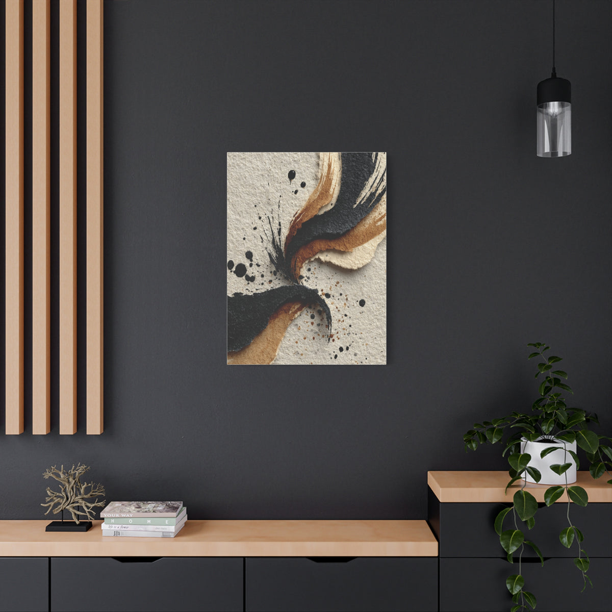 Abstract Ink Flow Composition Wall Art & Canvas Print