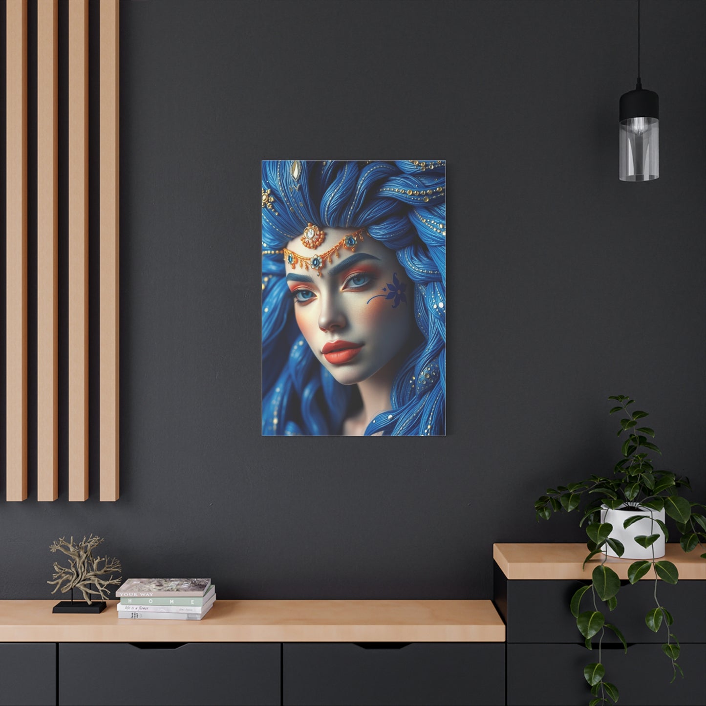 Blue & Gold Art Luxury Canvas Wall Art & Canvas Print