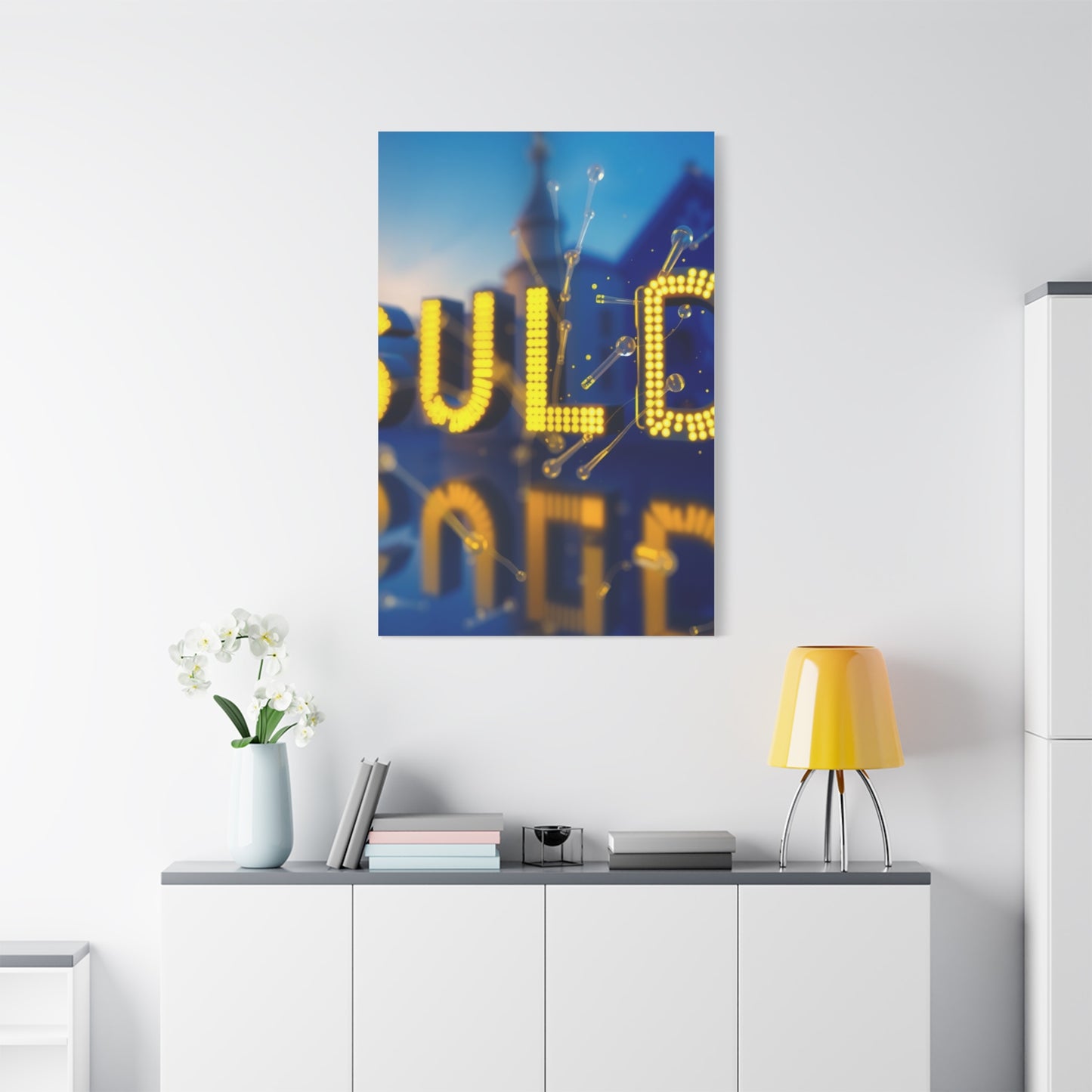 Blue & Yellow Art Luxury Canvas Wall Art & Canvas Print