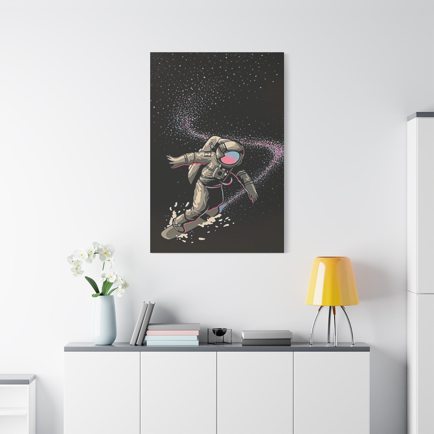 Astronaut Surfing In Space Wall Art & Canvas Prints
