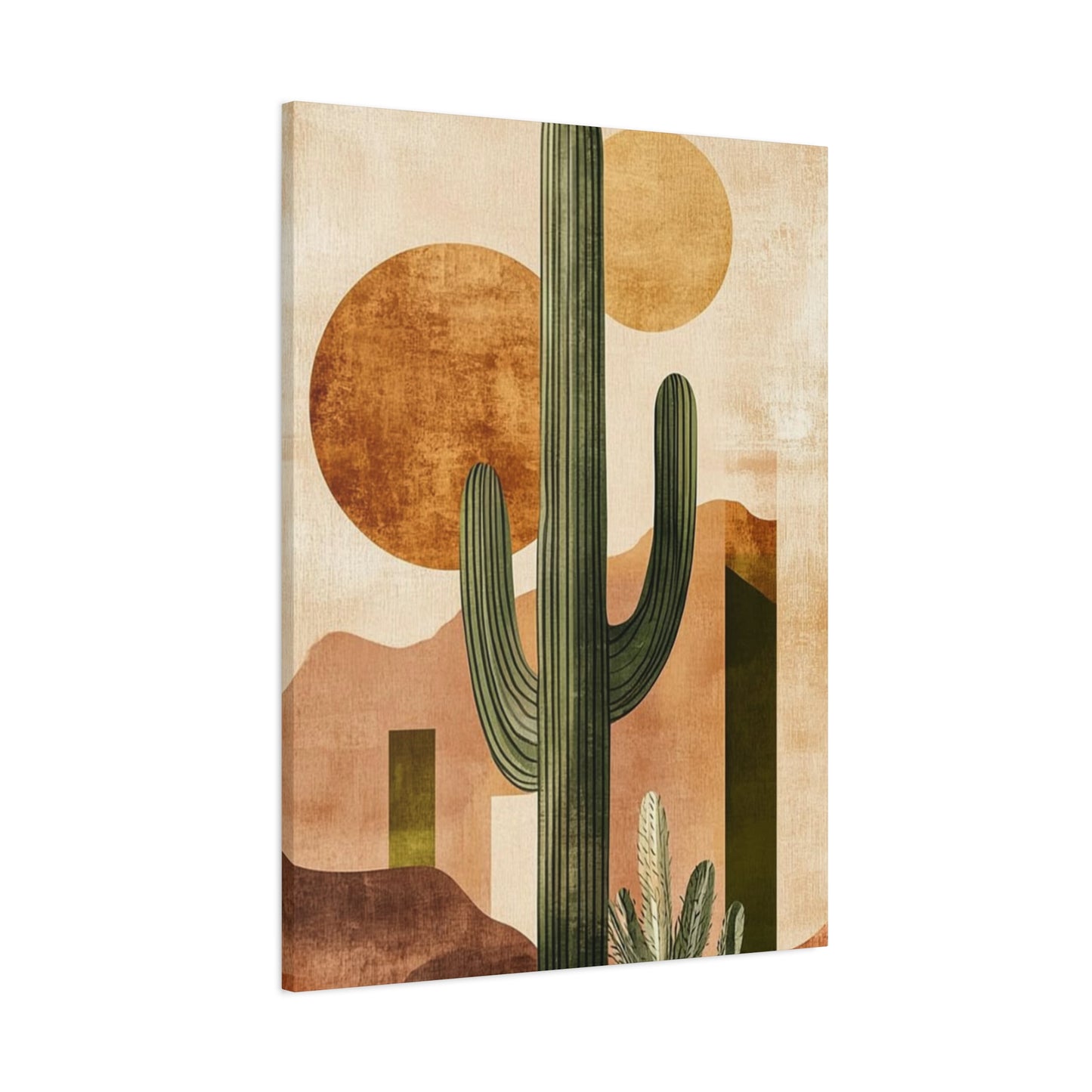 Long Cactus In Desert Wall Art & Canvas Prints