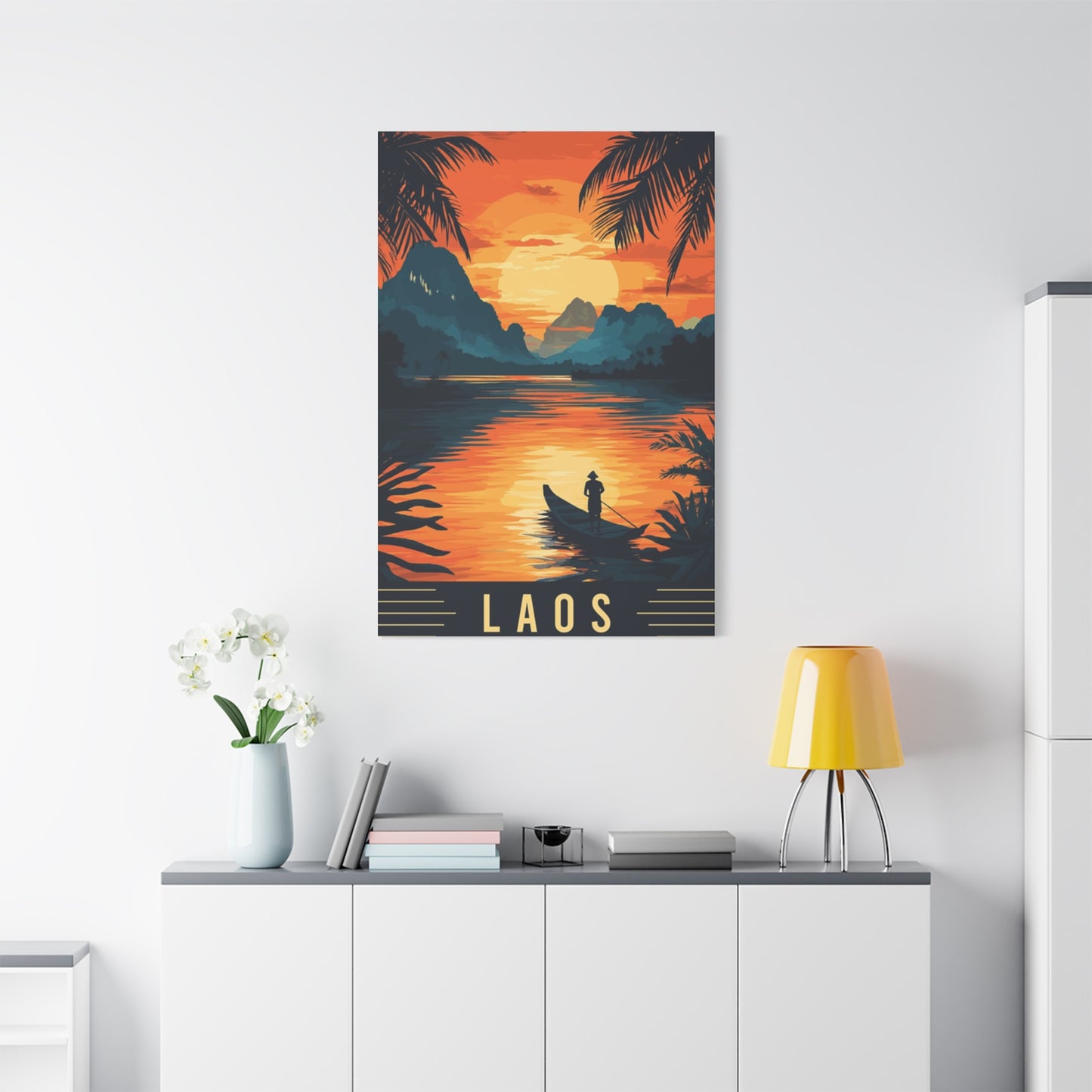 Laos Sunset Poster Wall Art & Canvas Prints