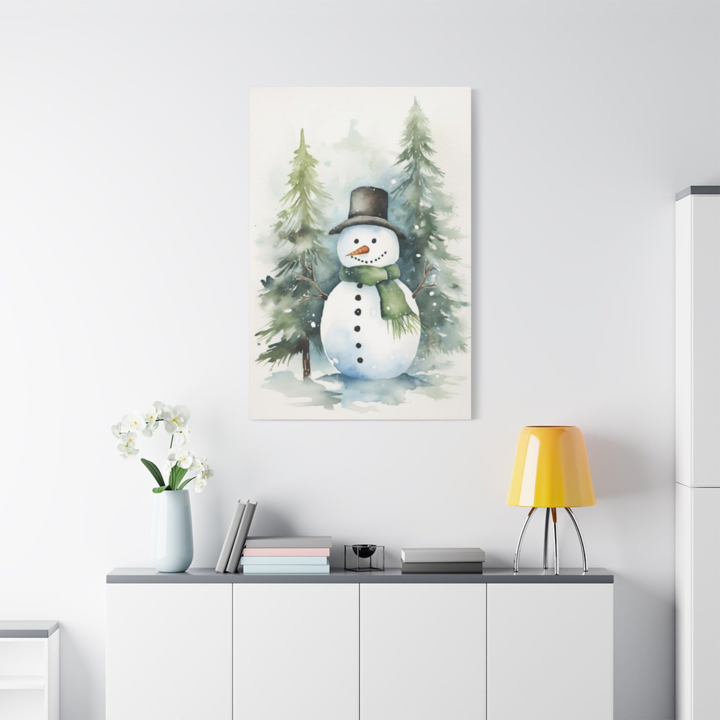 Smiling Snowman Wall Art & Canvas Prints