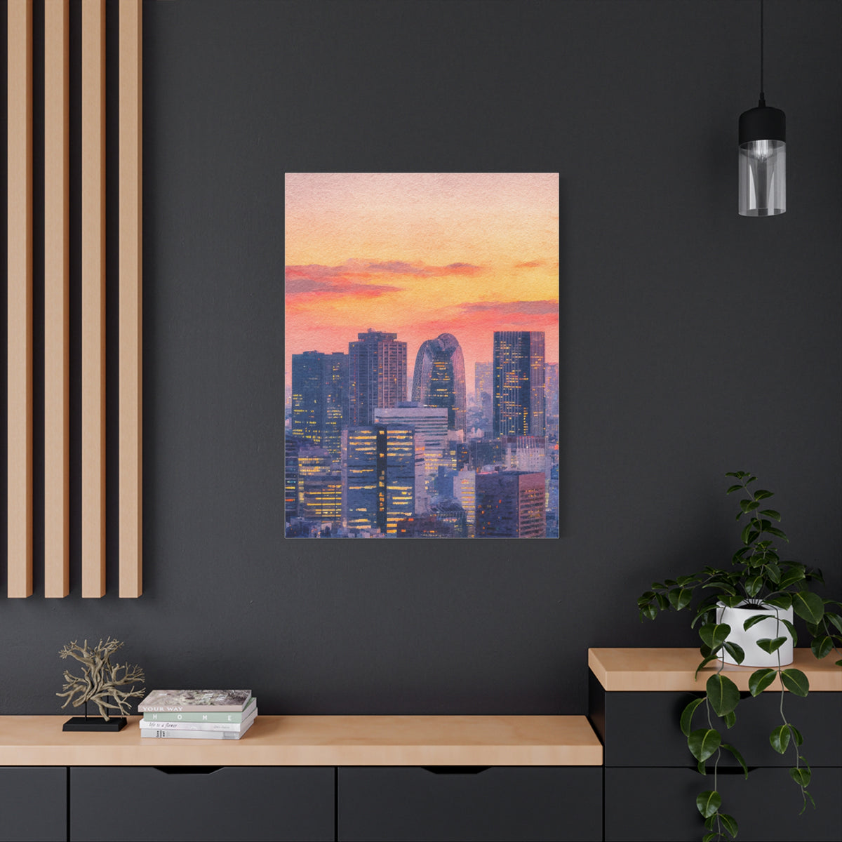 Tokyo Skyline Sunset Glow Wall Art & Canvas Print