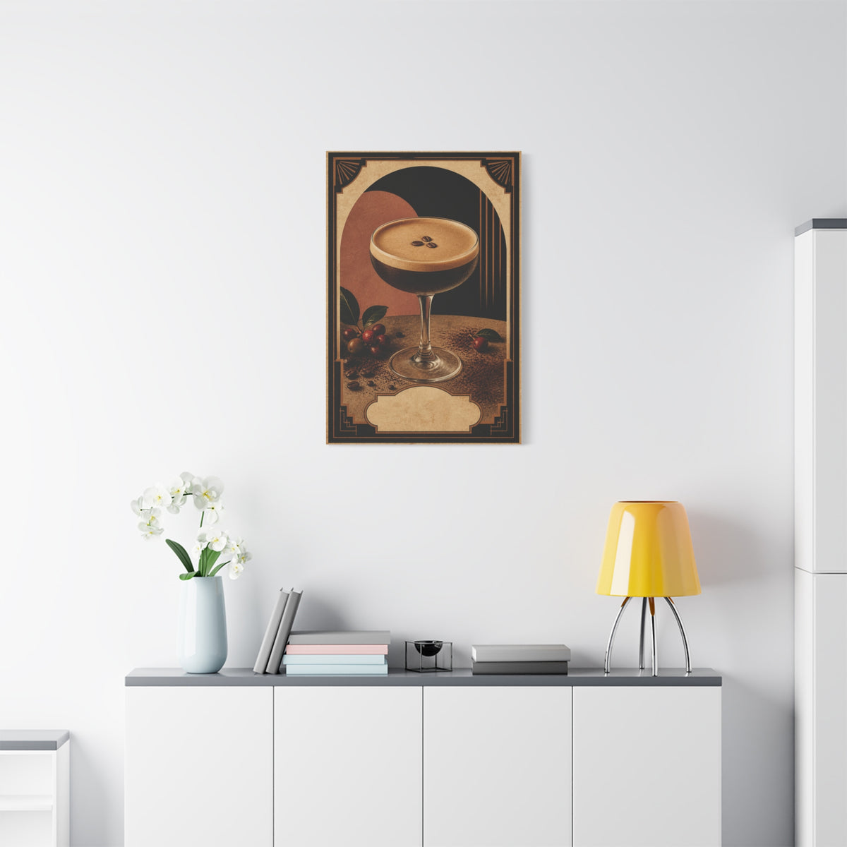 Espresso Martini Deco Poster Wall Art & Canvas Print