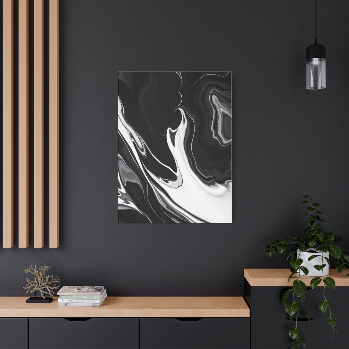 Black and White Abstract Art Luxury Canvas Wall Art & Canvas Print