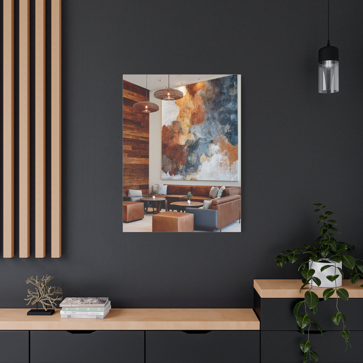 Luxury Earth Abstract Hotel Lobby Wall Art & Canvas Print