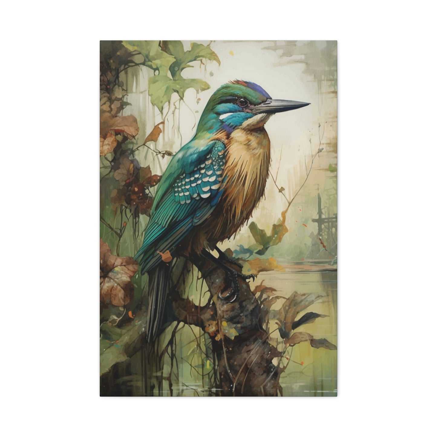 Kingfisher Cute Wall Art & Canvas Prints