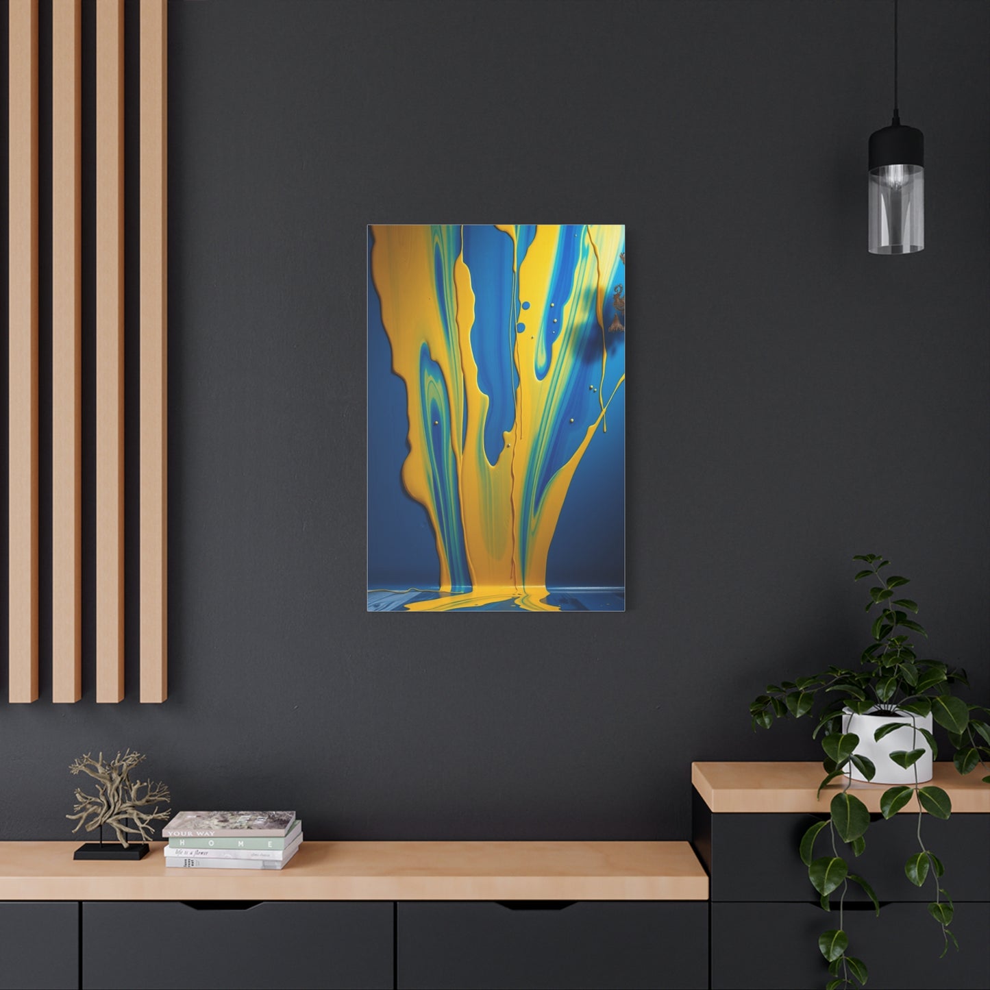 Blue & Yellow Art Supreme Canvas Gallery Wall Art & Canvas Print