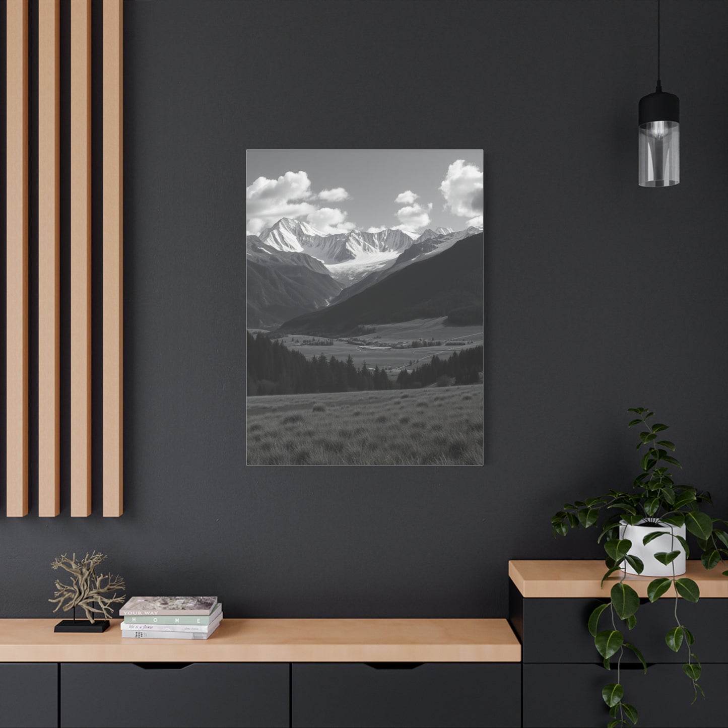 Elite Black & White Scenic Landscapes Art Vision Wall Art & Canvas Print