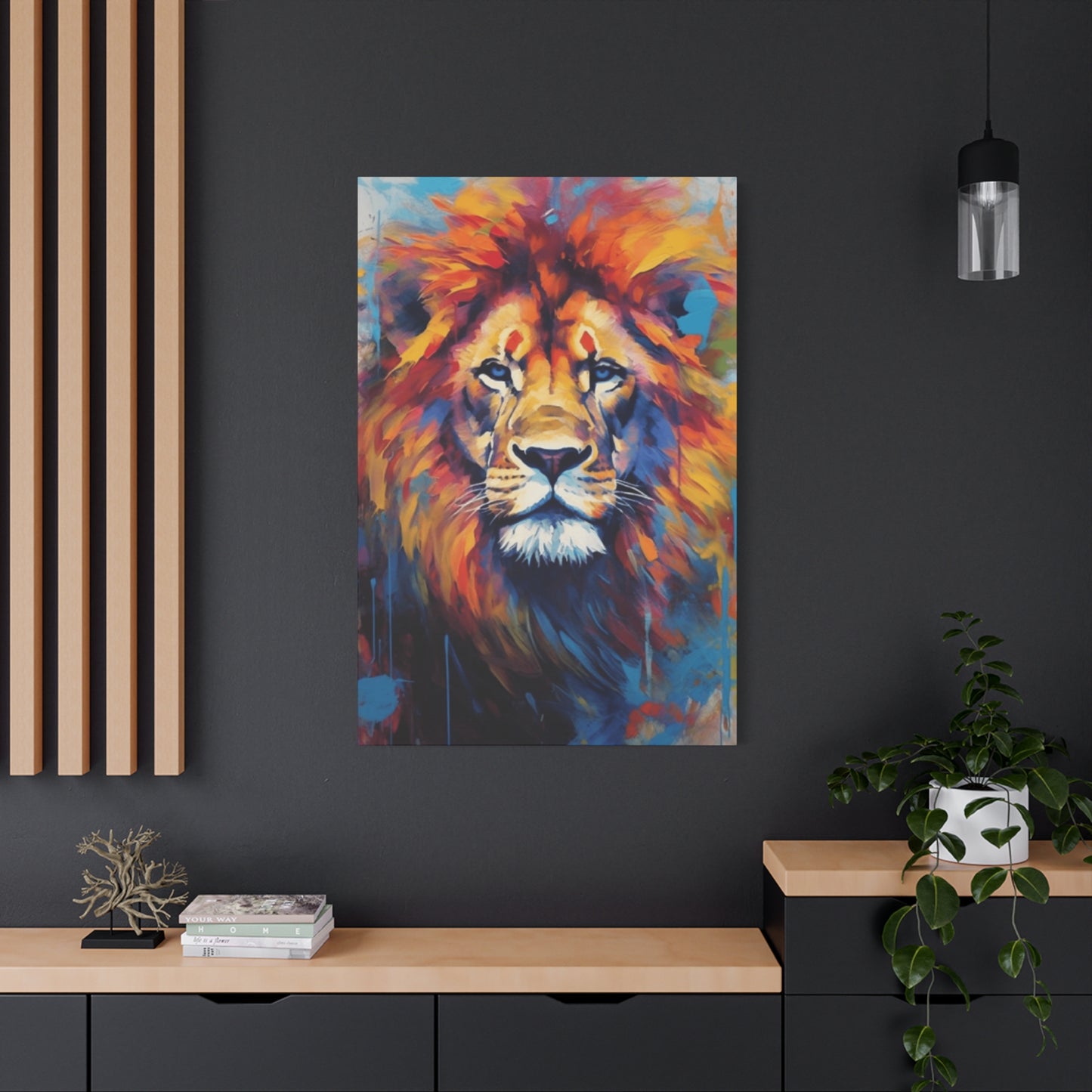 Abstract Lion Portrait Wall Art & Canvas Prints