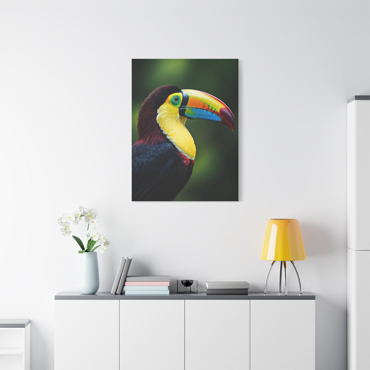 Toucan with Vibrant Yellow Beak Wall Art & Canvas Prints