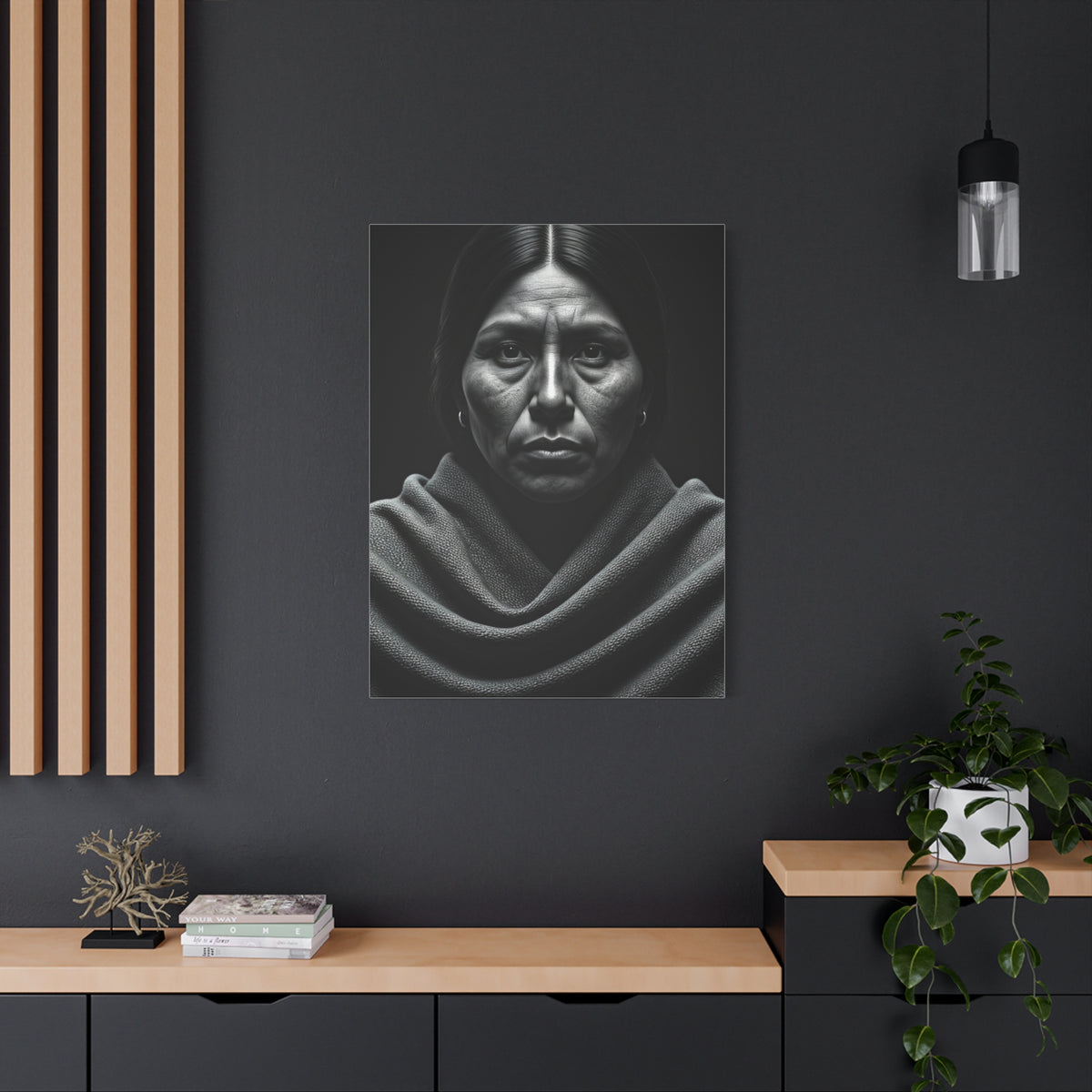 Silent Resilience Black & White Portrait Wall Art & Canvas Prints