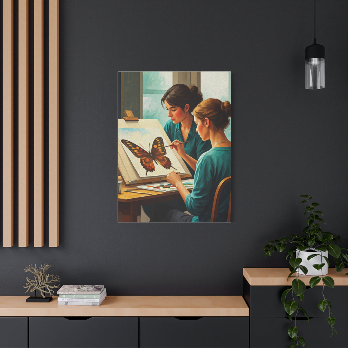 Artistic Butterfly Painting Studio Wall Art & Canvas Prints