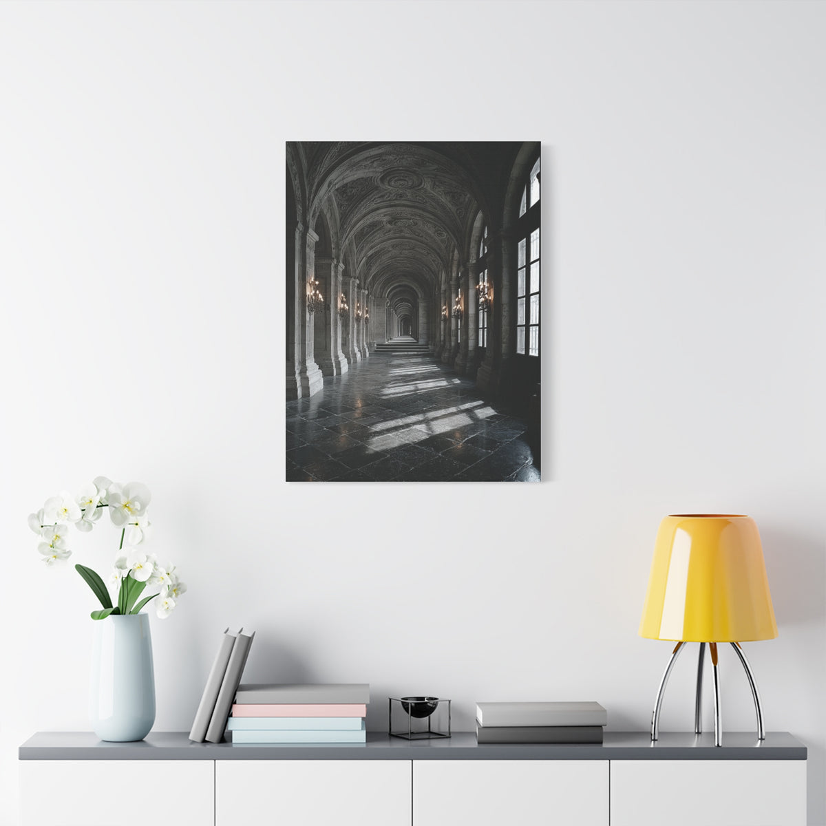 Grand Architectural Corridor Wall Art & Canvas Print