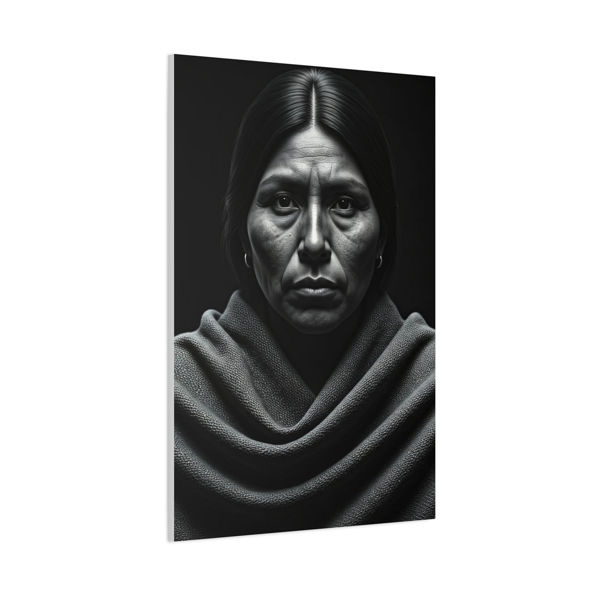 Silent Resilience Black & White Portrait Wall Art & Canvas Prints