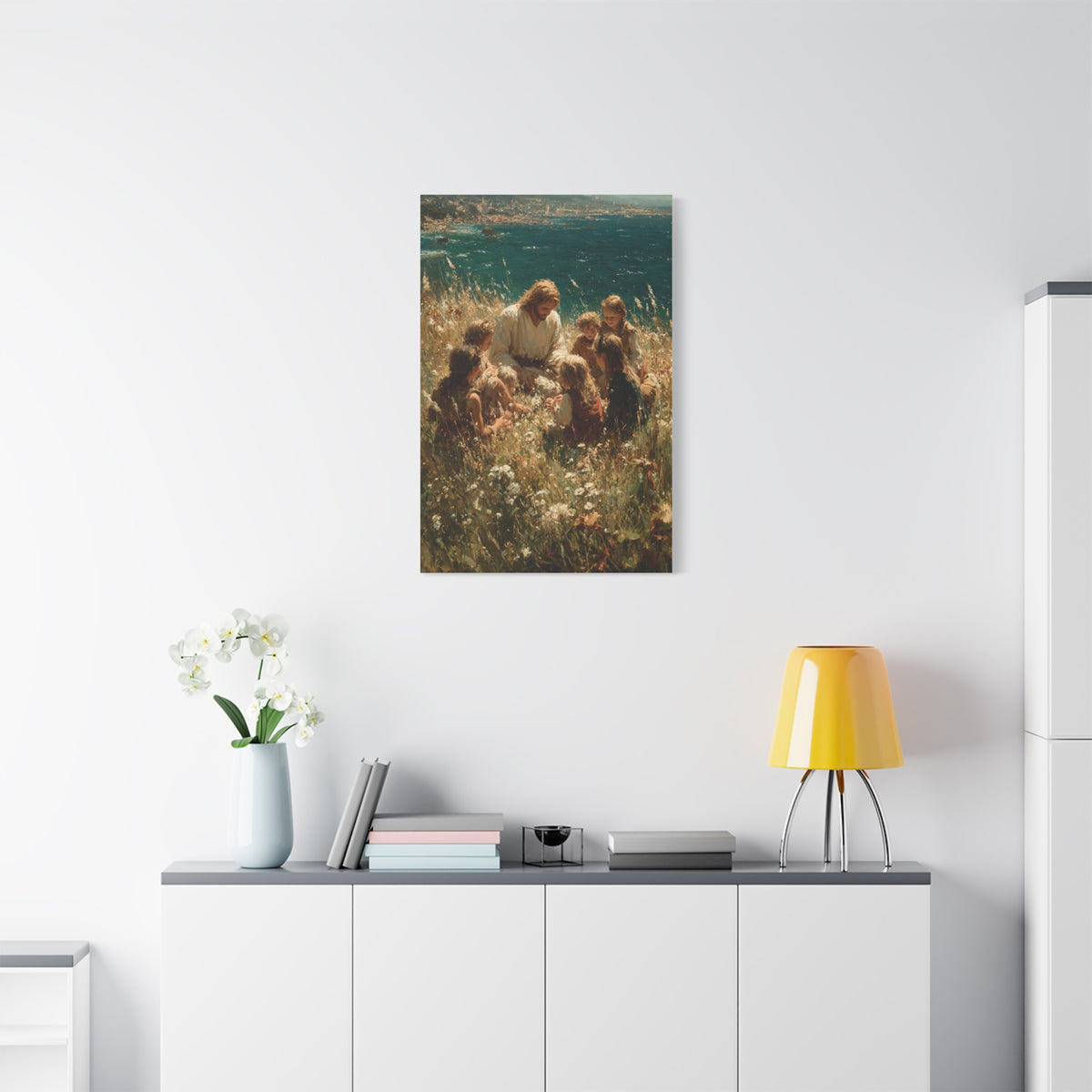 Jesus with Children Gentle Teaching Wall Art & Canvas Print