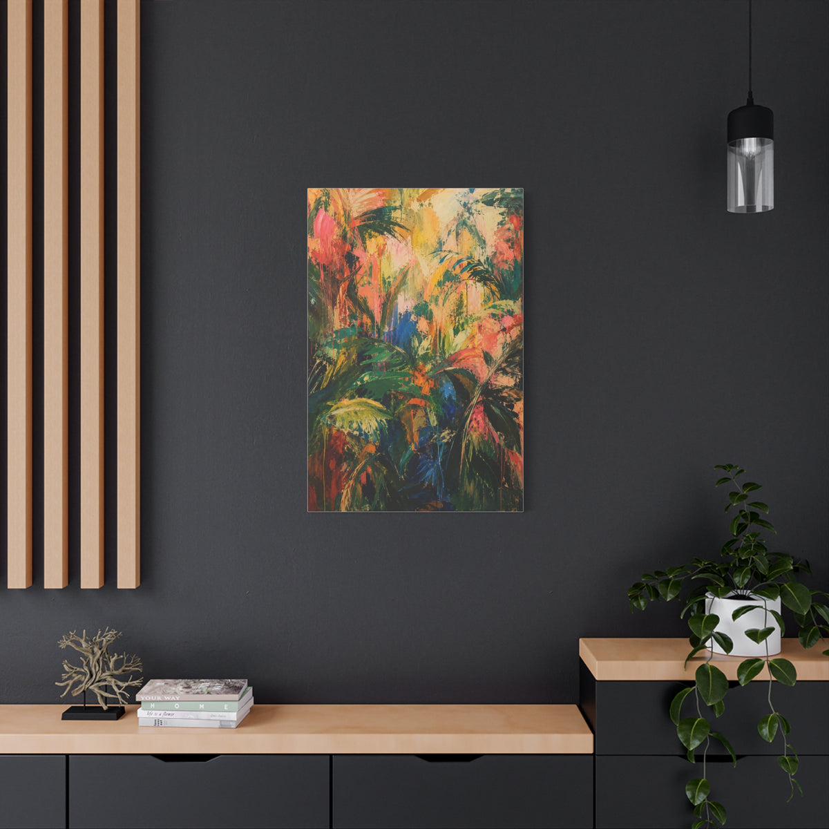 Abstract Expressionist Jungle Energy Tropical Wall Art & Canvas Print