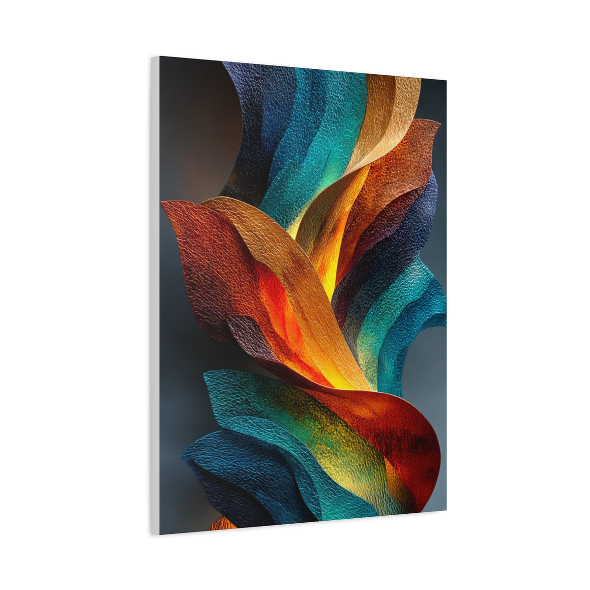 Textured Abstract Lava-Flow Ribbons Wall Art & Canvas Print