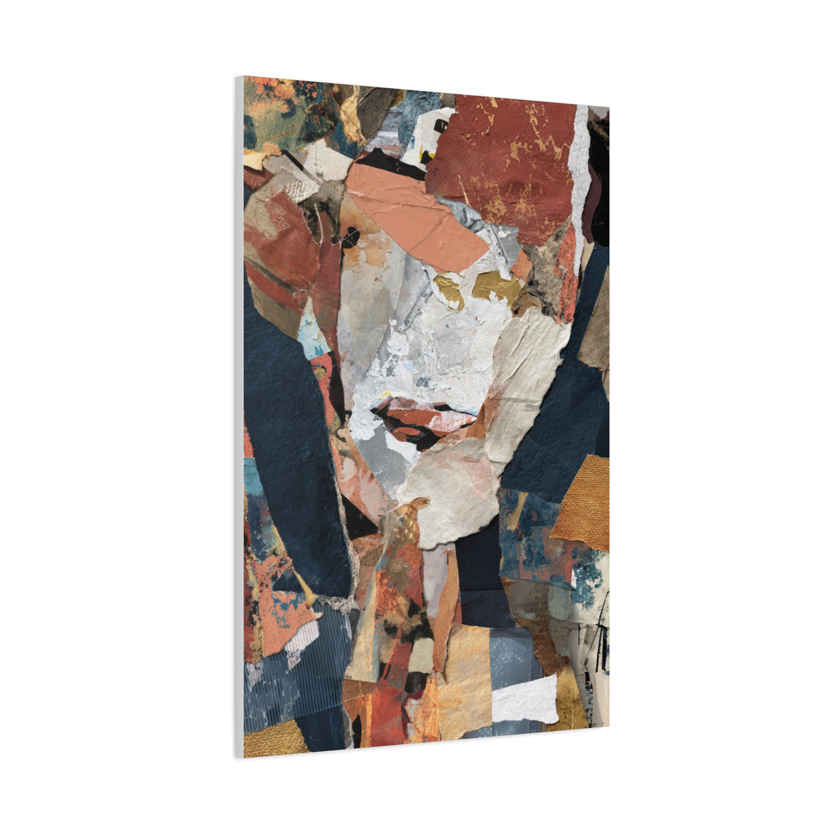 Contemporary Mixed Media Collage Abstract Wall Art & Canvas Print