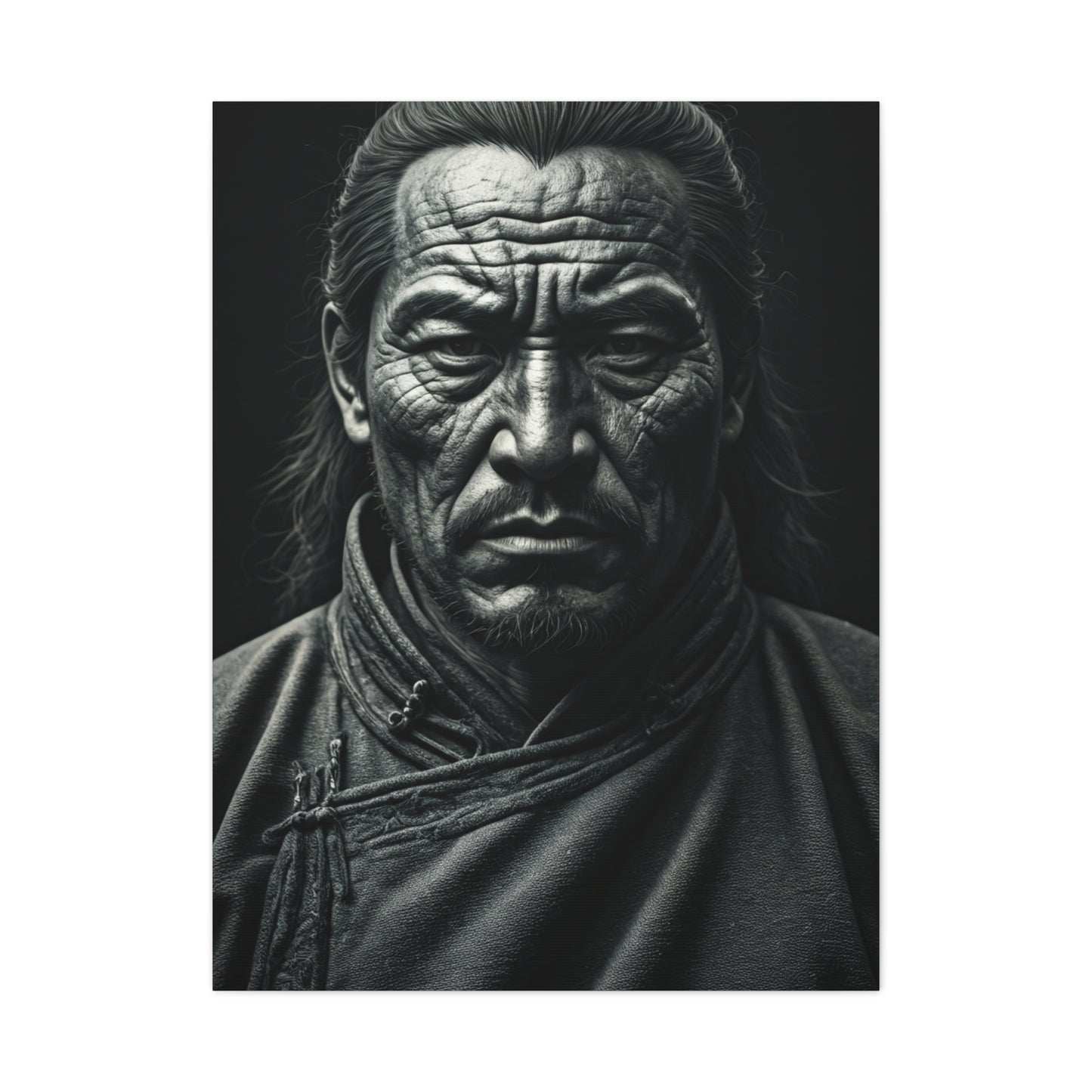Face of Time Black & White Portrait Wall Art & Canvas Prints