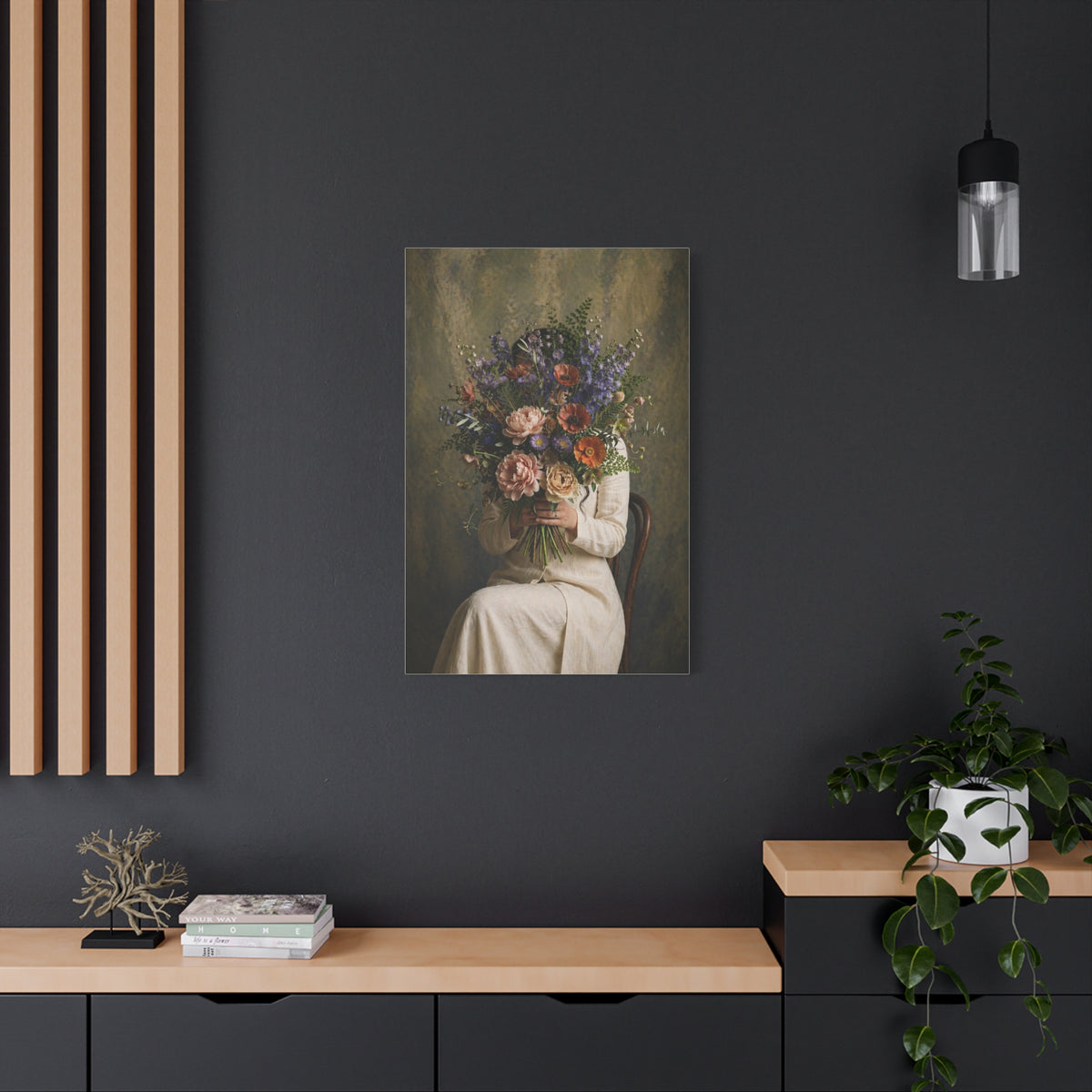 Concealed Identity Floral Portrait Wall Art & Canvas Print