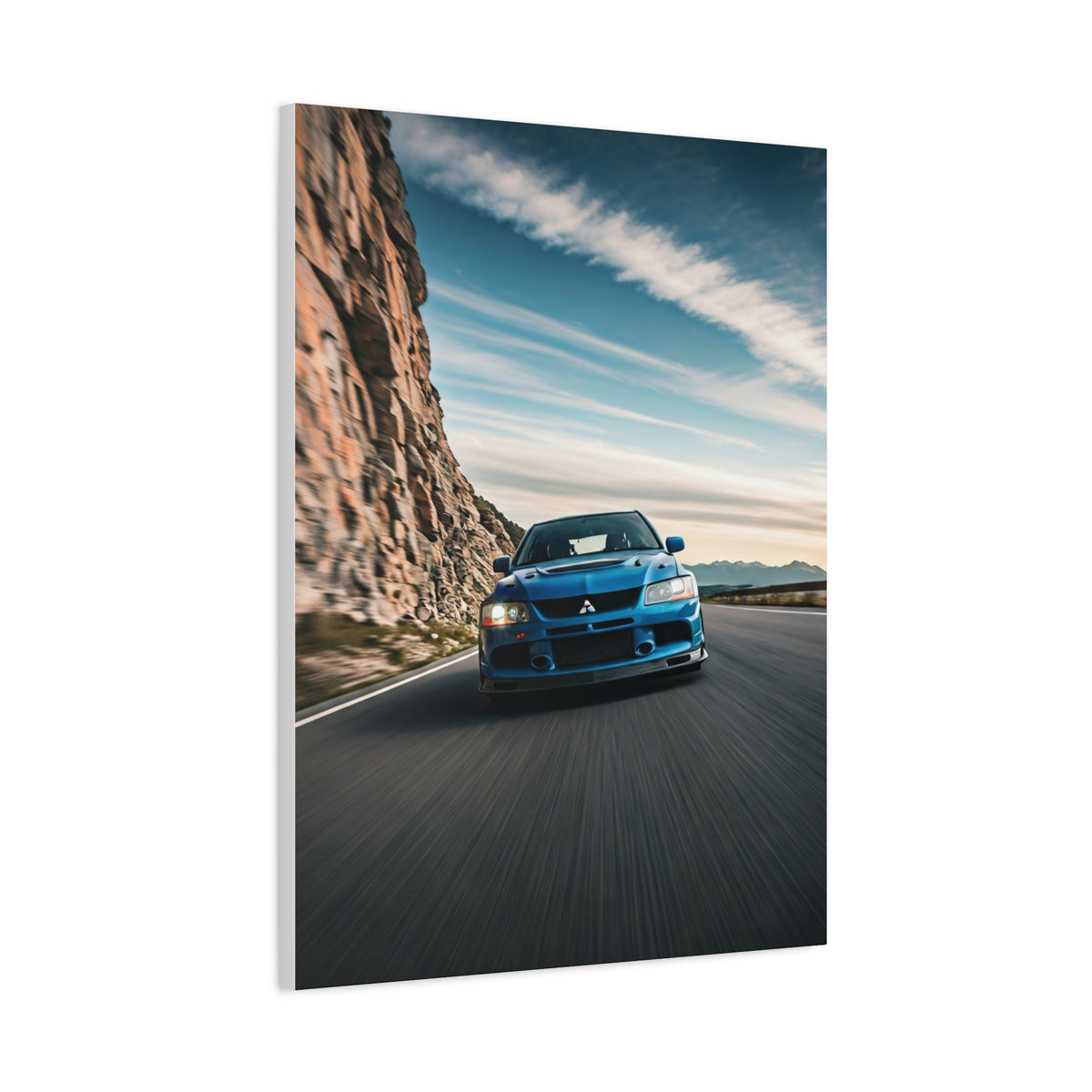 Mitsubishi Lancer Evolution IX High Altitude Mountain Road Wall Art & Canvas Prints