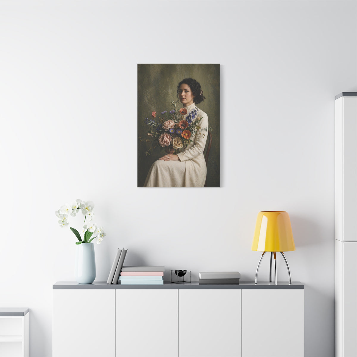 Timeless Floral Portrait Study Wall Art & Canvas Print