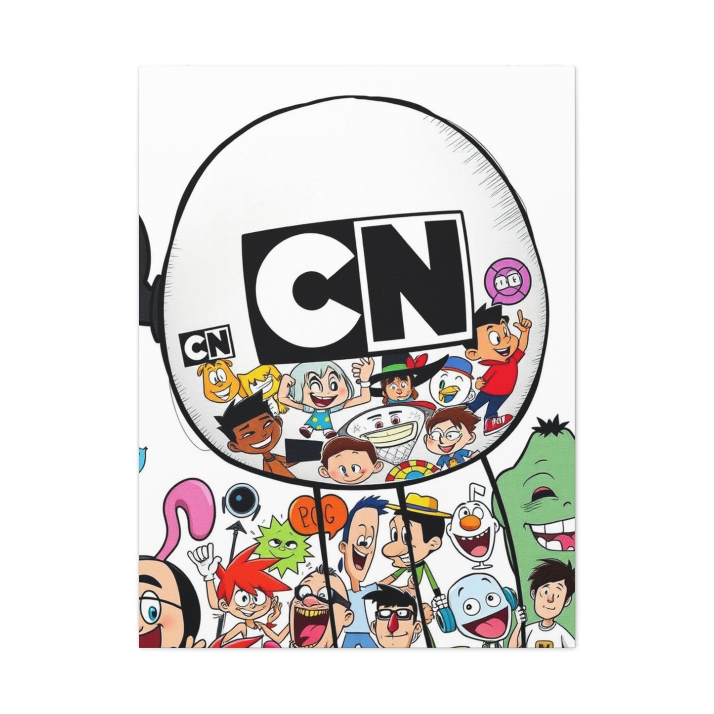 Elegant Cartoon Kaleidoscope Wall Art & Canvas Print