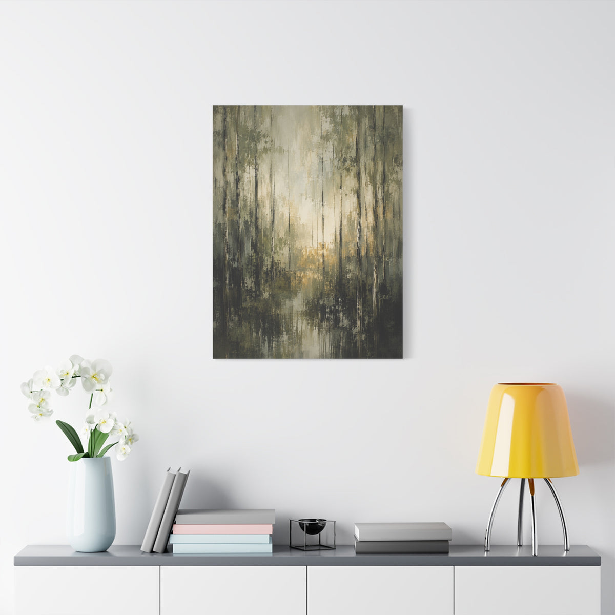 Abstract Forest Reflection Modern Trees Wall Art & Canvas Print