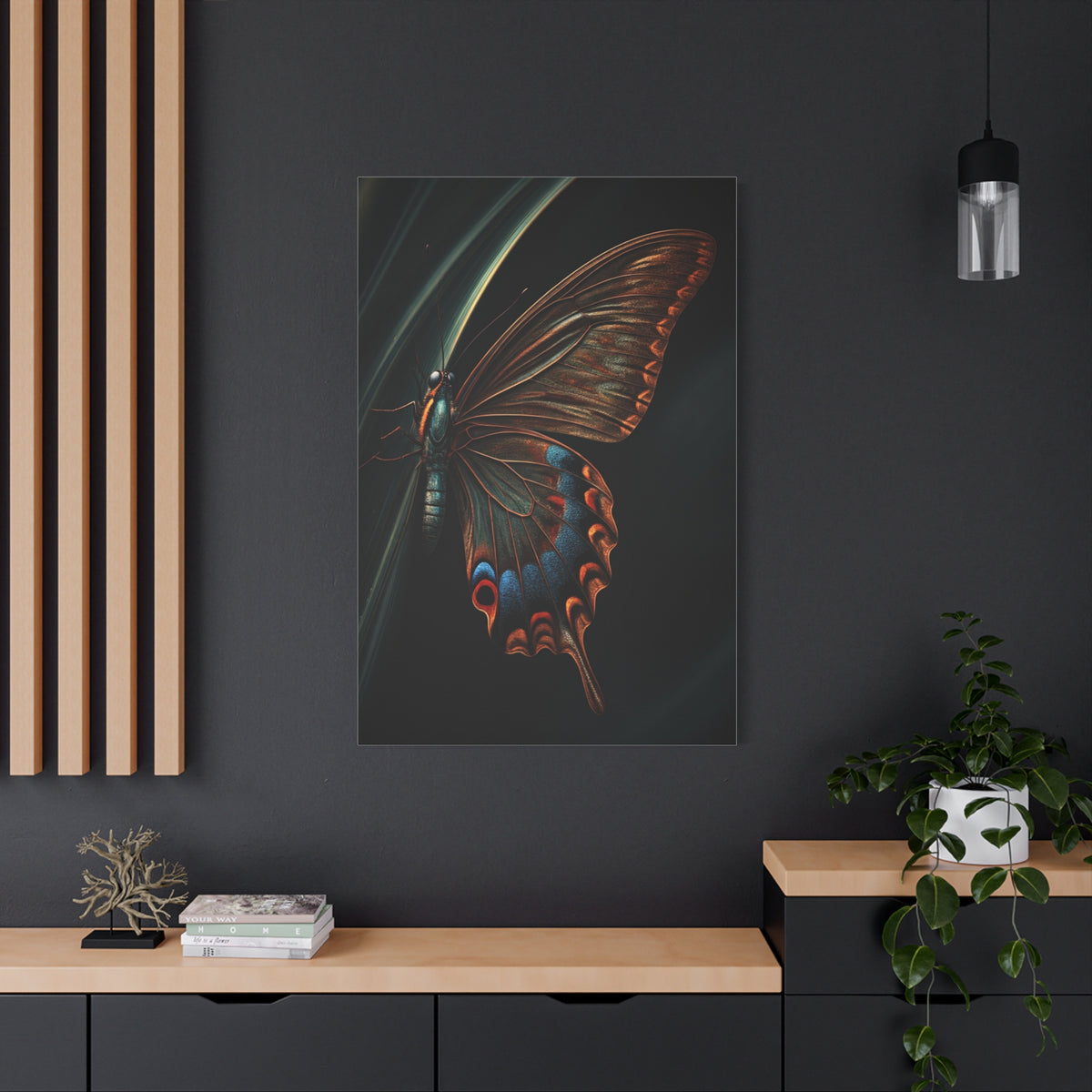 Copper Swallowtail Butterfly with Jewel Wing Patterns Wall Art & Canvas Prints