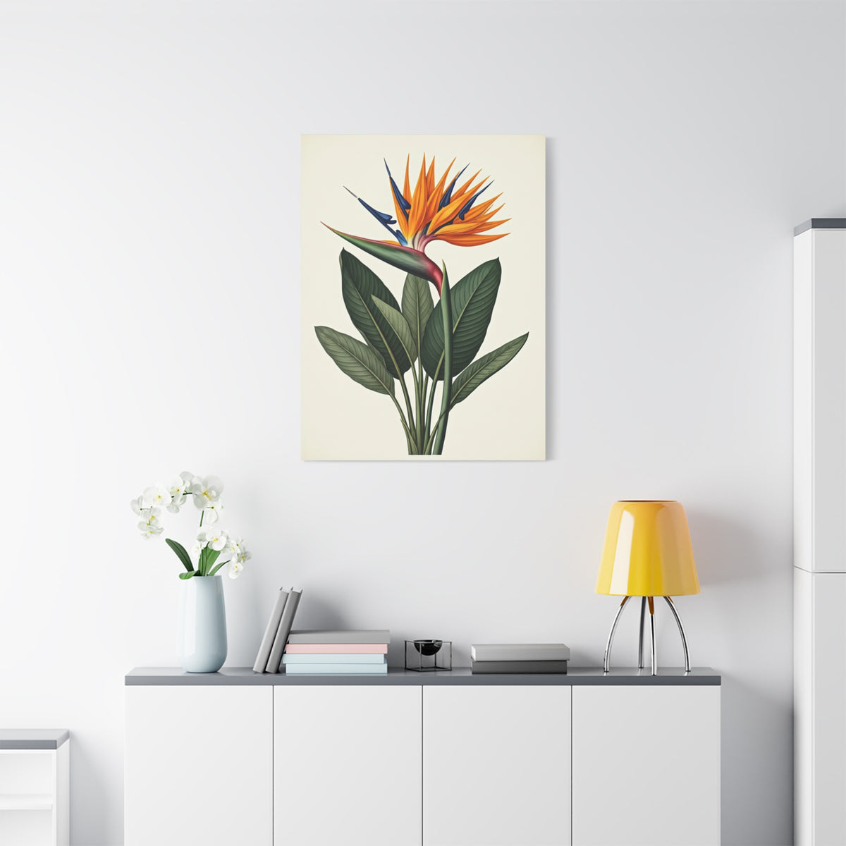 Tropical Bird of Paradise Illustration Wall Art & Canvas Prints
