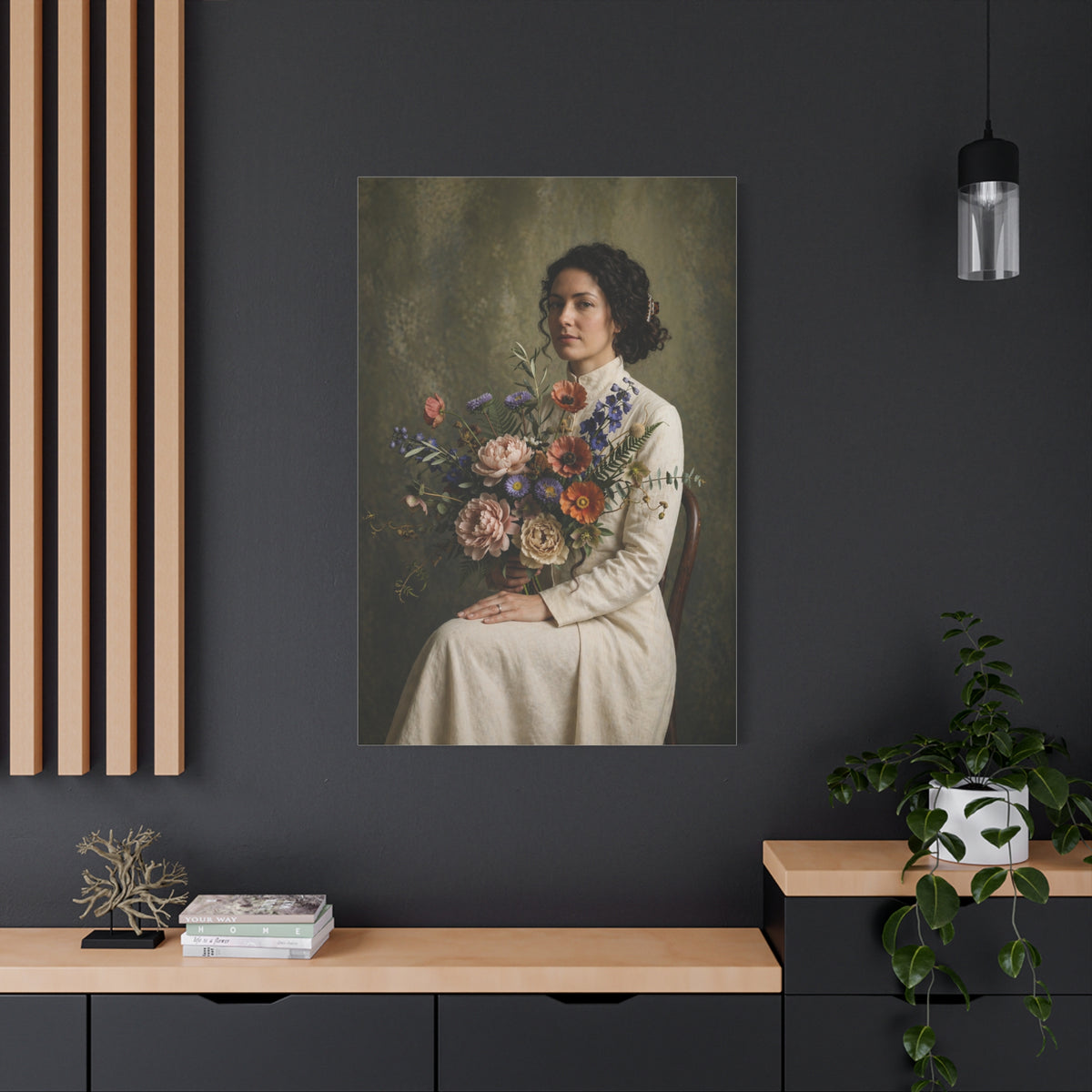 Timeless Floral Portrait Study Wall Art & Canvas Print