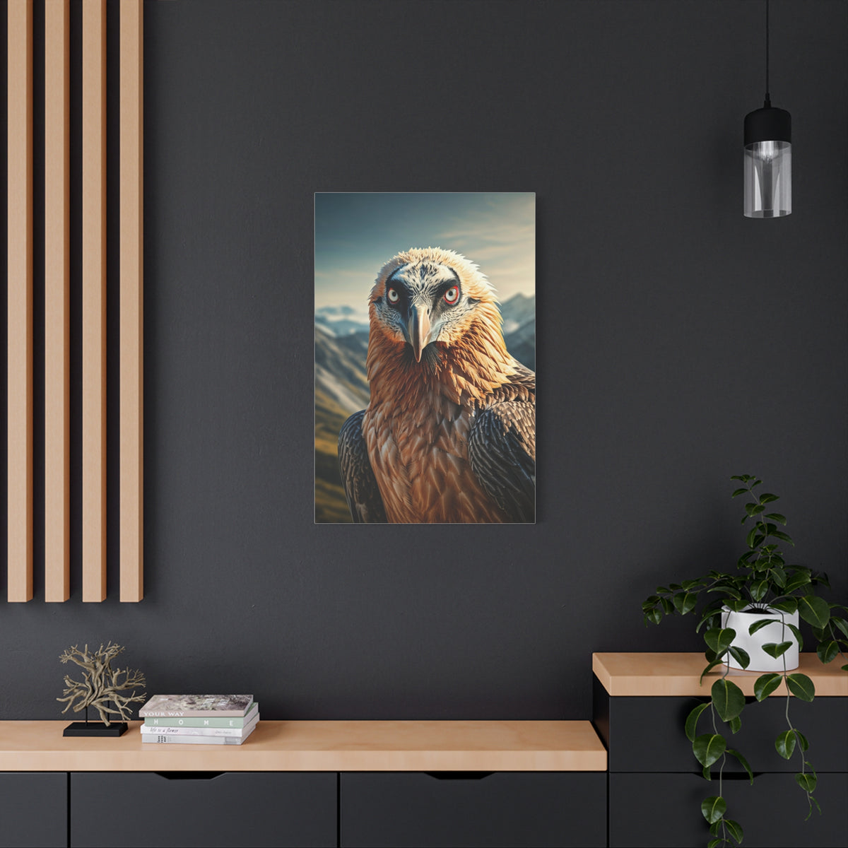 Majestic Mountain Falcon Portrait Wall Art & Canvas Prints